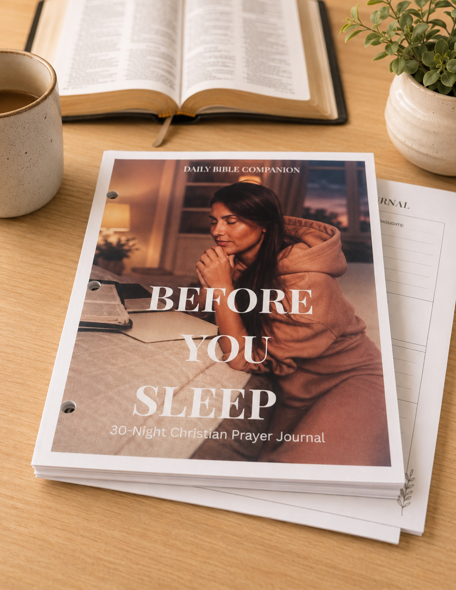 Guided prayer journaling page for women — 30 day prayer challenge